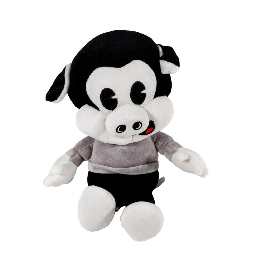 Fiesta Retro Cecil the Pig Plush Stuffed Rare Black White  11" Stuffed Animal